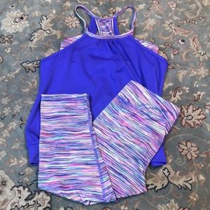 Girls Xersion M10/12 Tank and Capri Matching Set